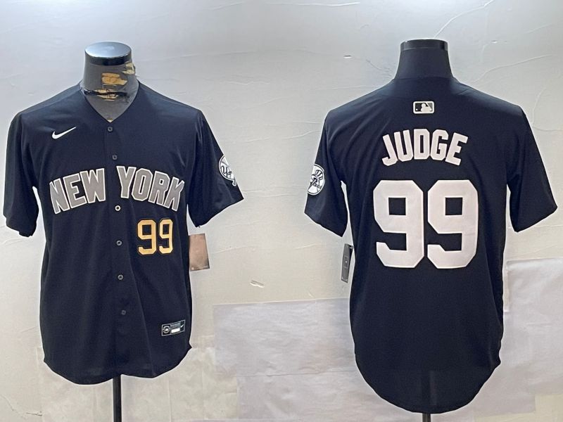 Men New York Yankees #99 Judge Black Game 2024 Nike MLB Jersey style 12021